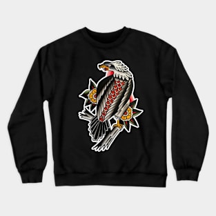 Classic Sitting Eagle Tattoo Design Crewneck Sweatshirt